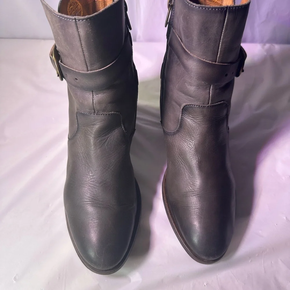 Pikolinos Dark Brown Leather Ankle Boots with Buckle - Picture 9 of 16